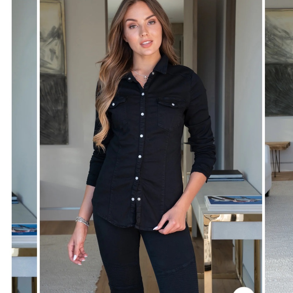 Black denim top